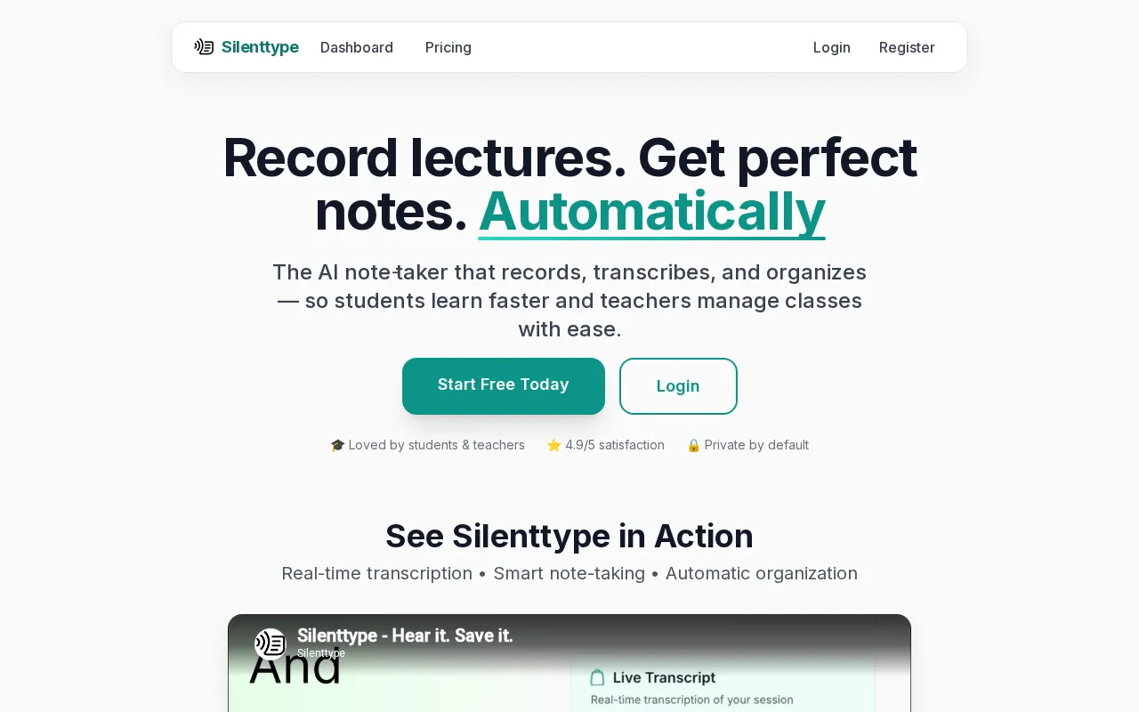 Silenttype — preview screenshot