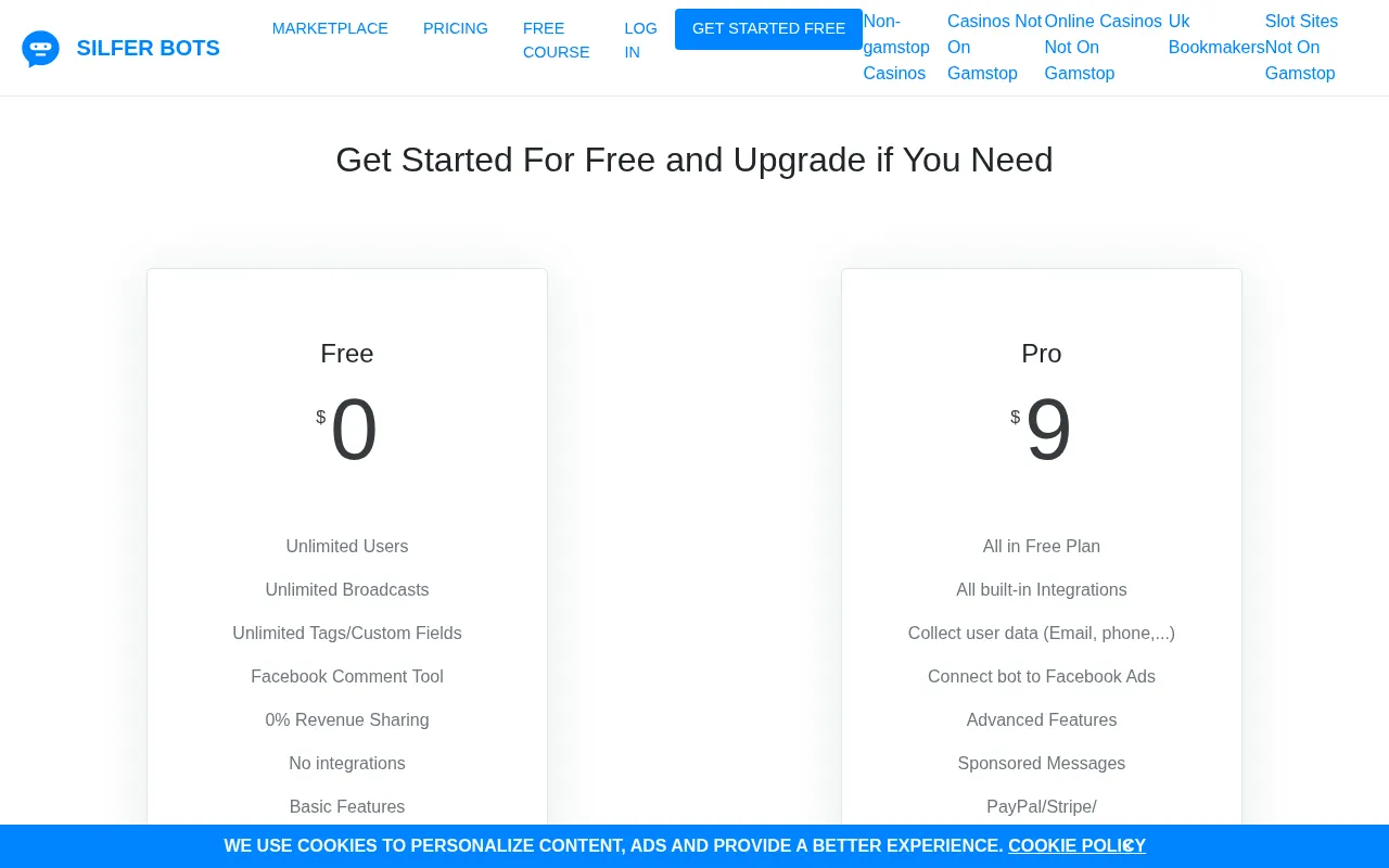 SilFer Bots — pricing page