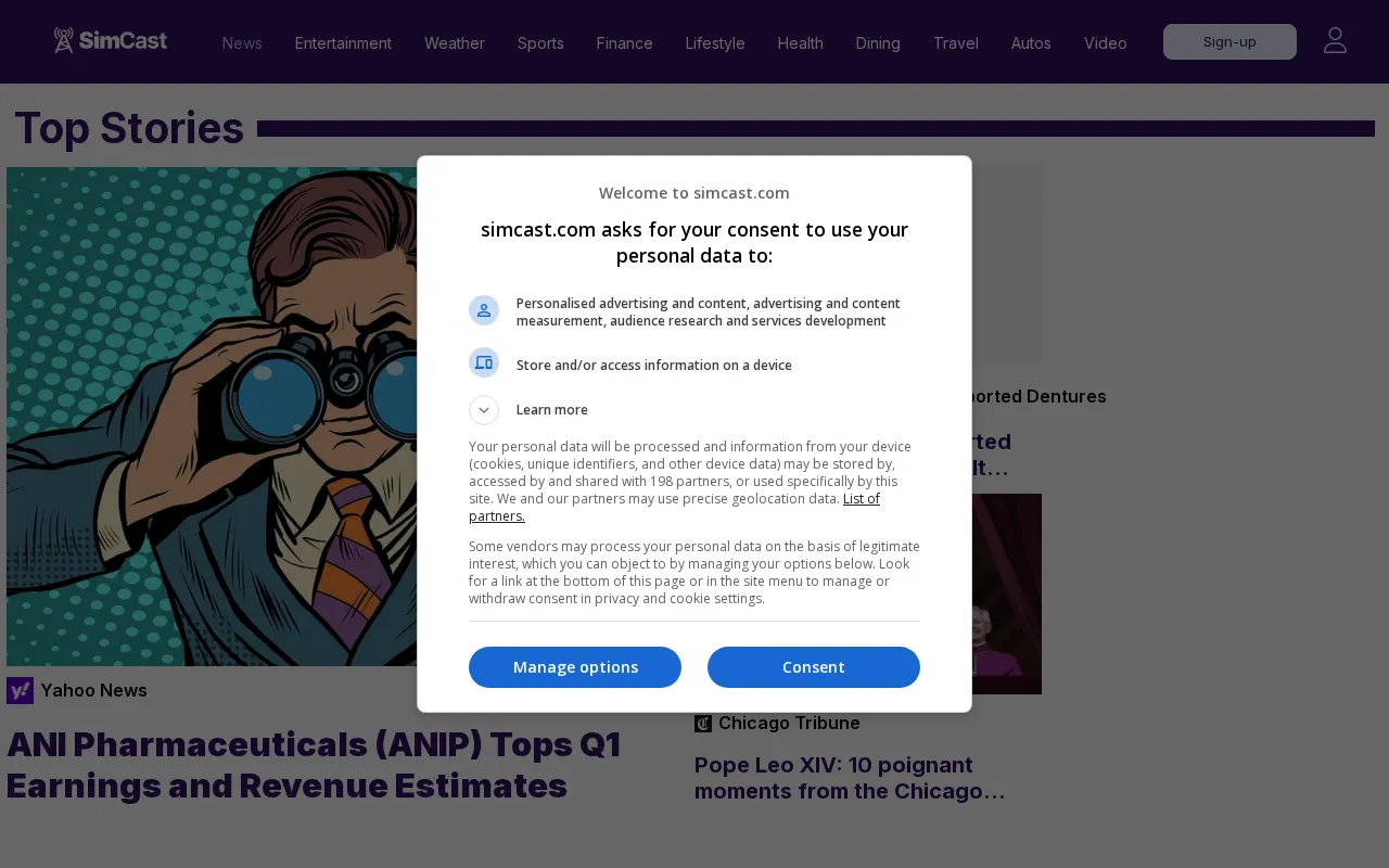 Simcast News Portal — preview screenshot