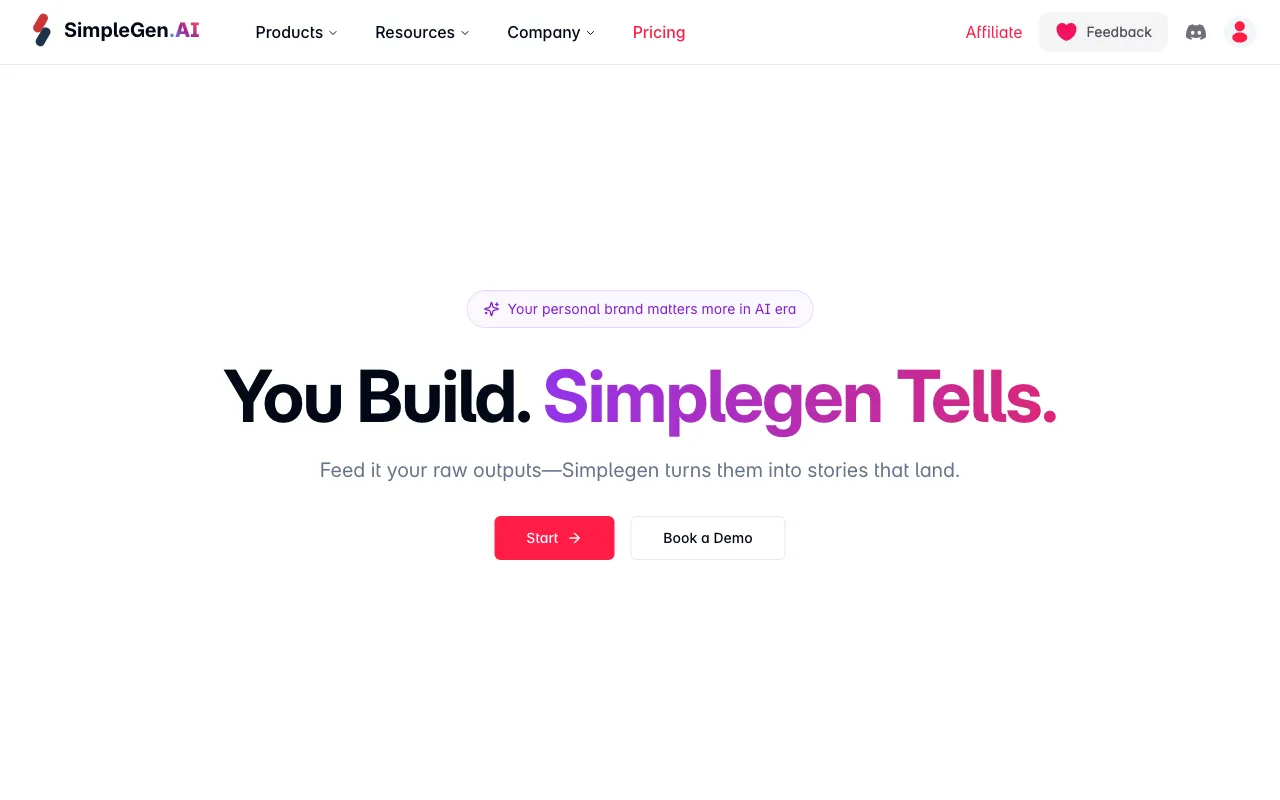 simplegen.ai — preview screenshot