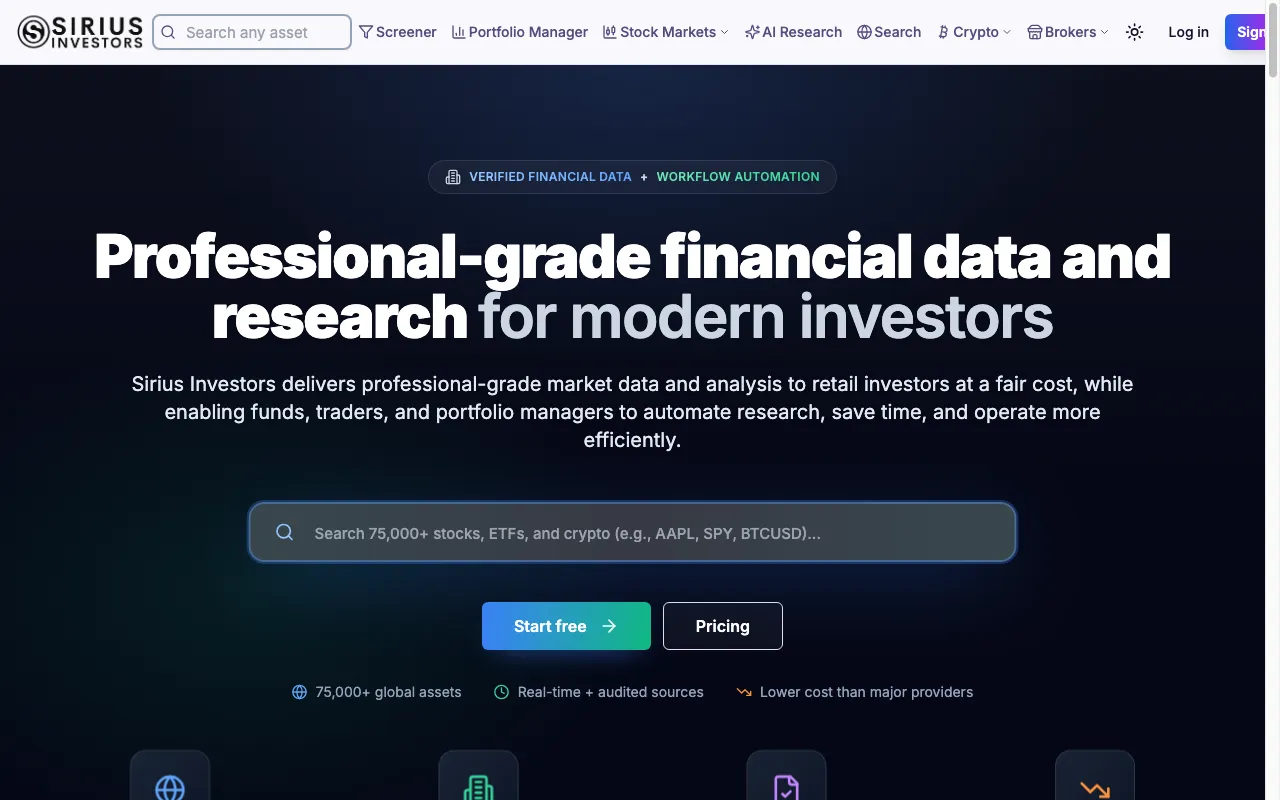 Sirius Investors — preview screenshot
