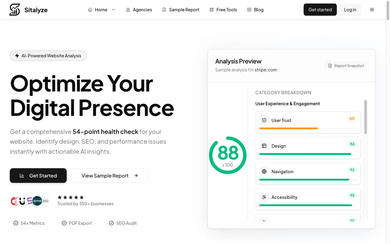 Sitalyze — preview screenshot
