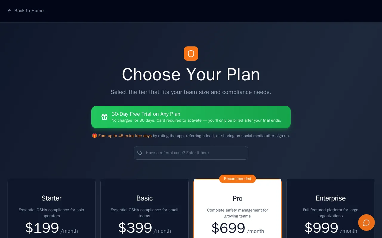 Site Protocol AI — pricing page