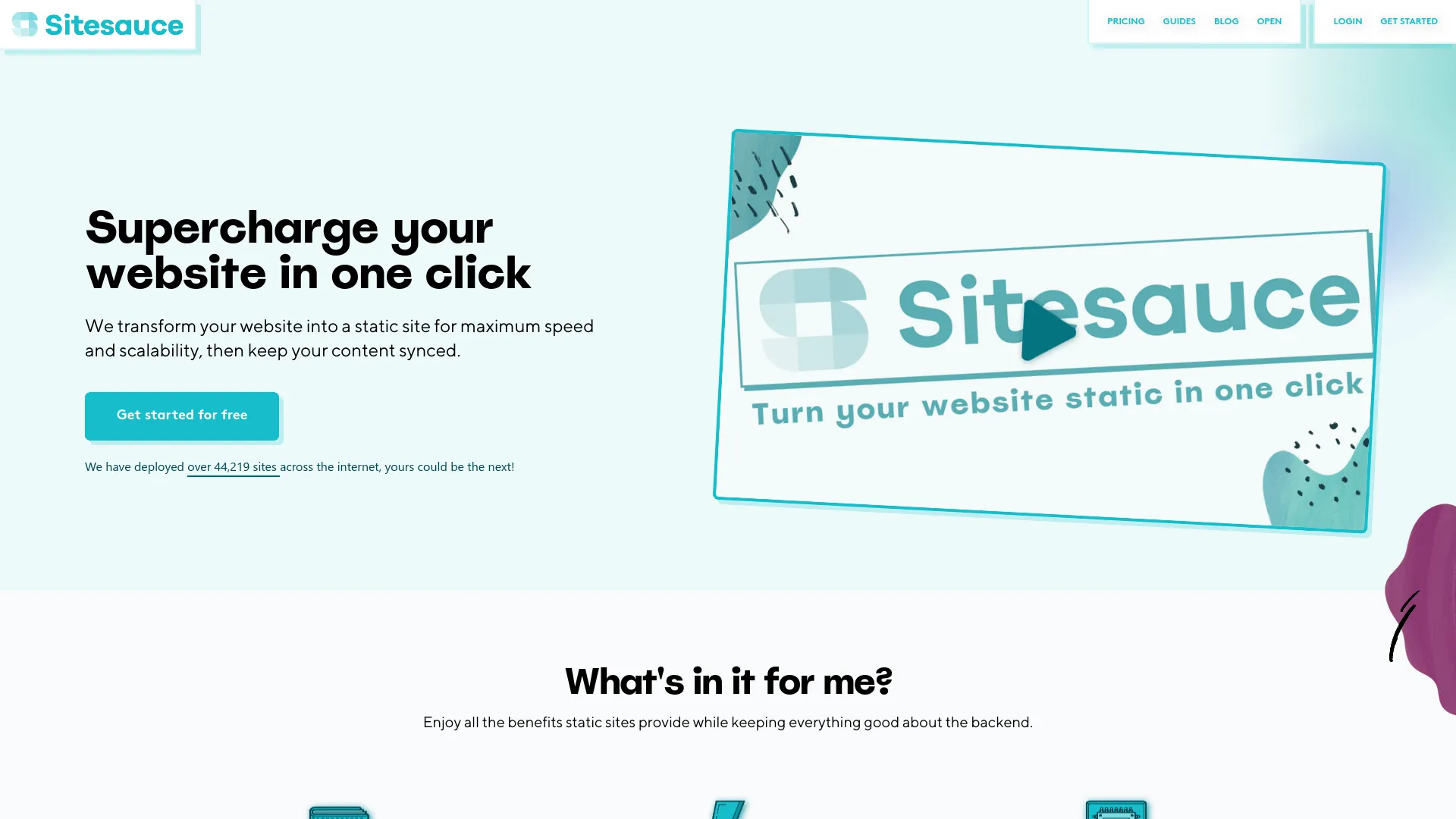 Sitesauce — preview screenshot