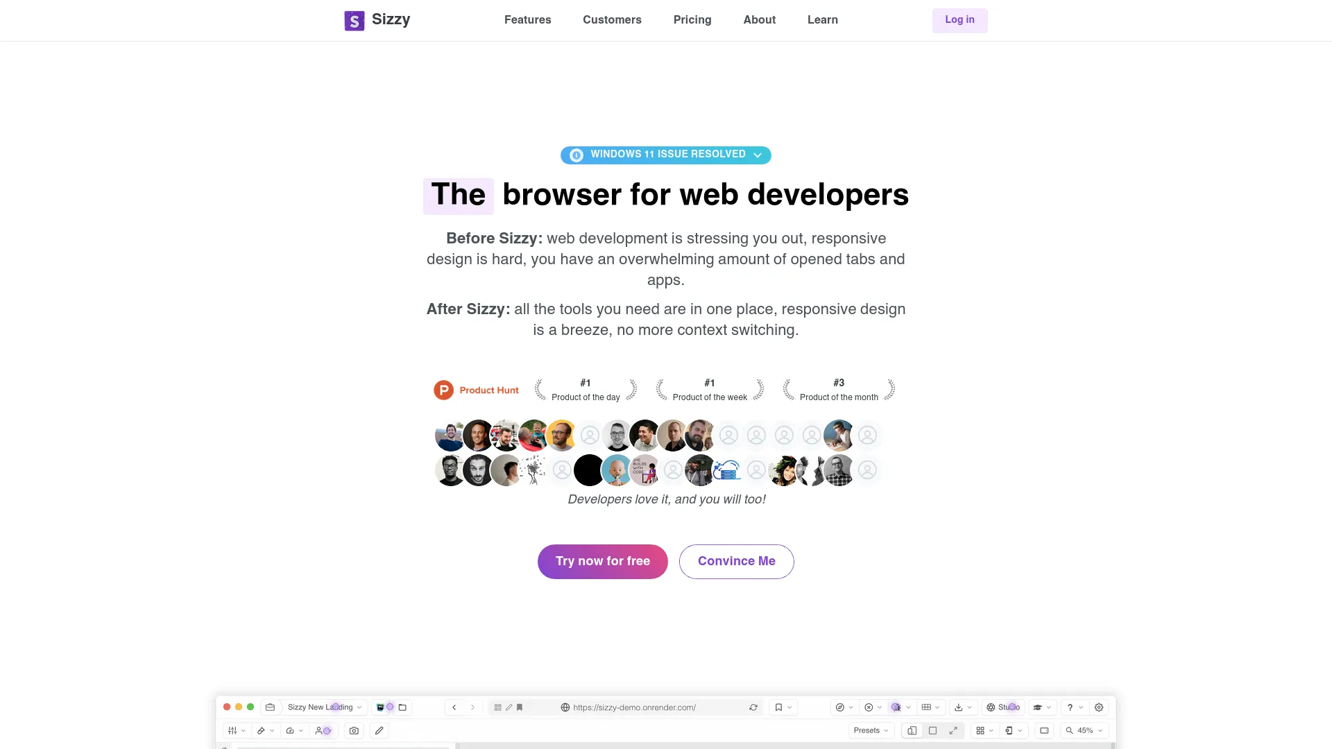 Sizzy — preview screenshot