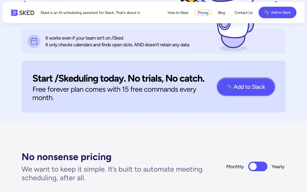 Sked — pricing page