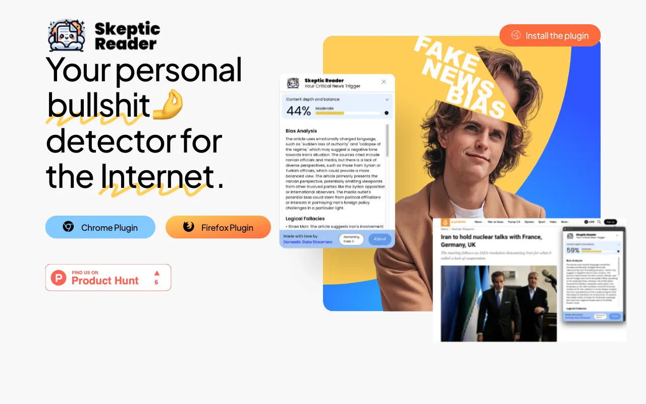 Skeptic Reader — preview screenshot