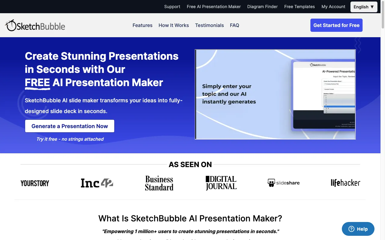 SketchBubble AI Presentation Maker — preview screenshot