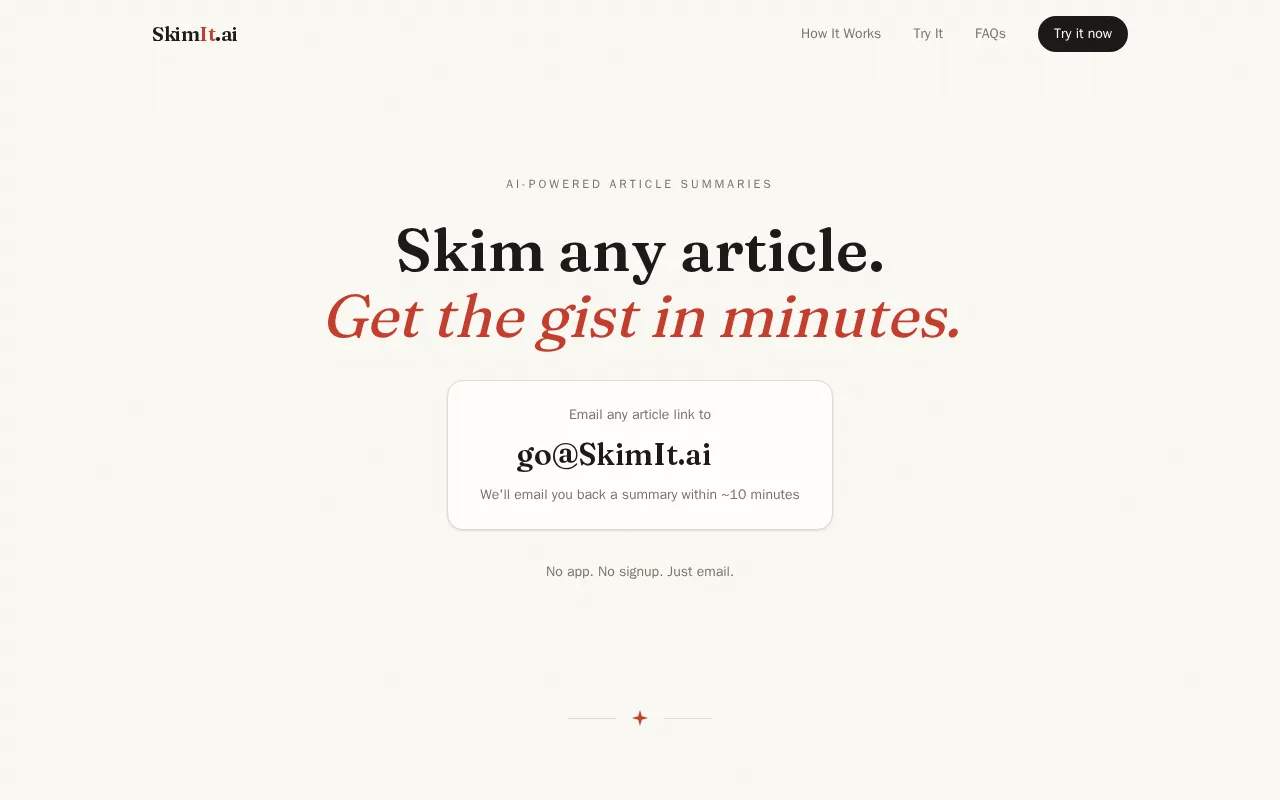 SkimIt.ai — preview screenshot