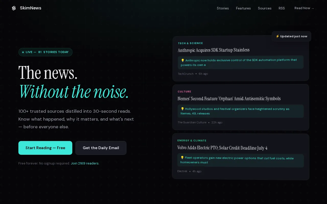 SkimNews — preview screenshot