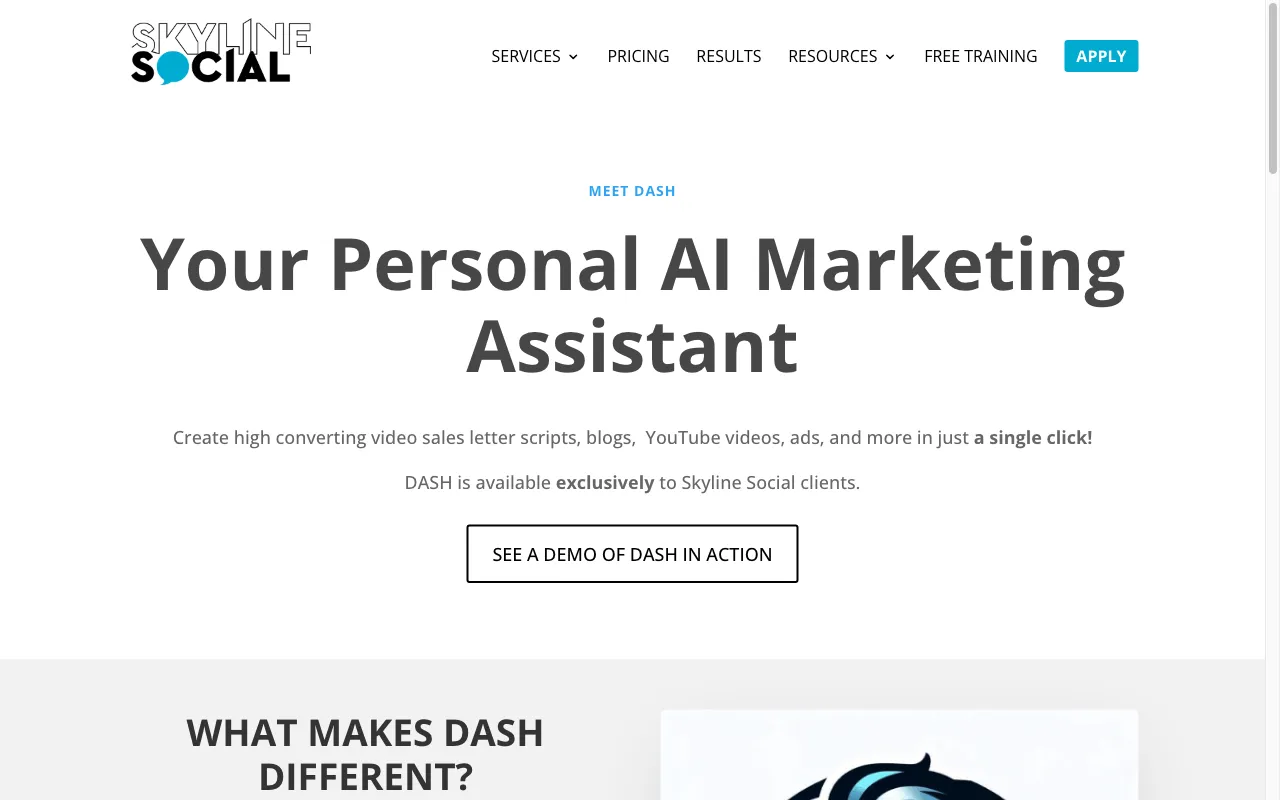 Skyline Social's AI Marketing Assistant — preview screenshot