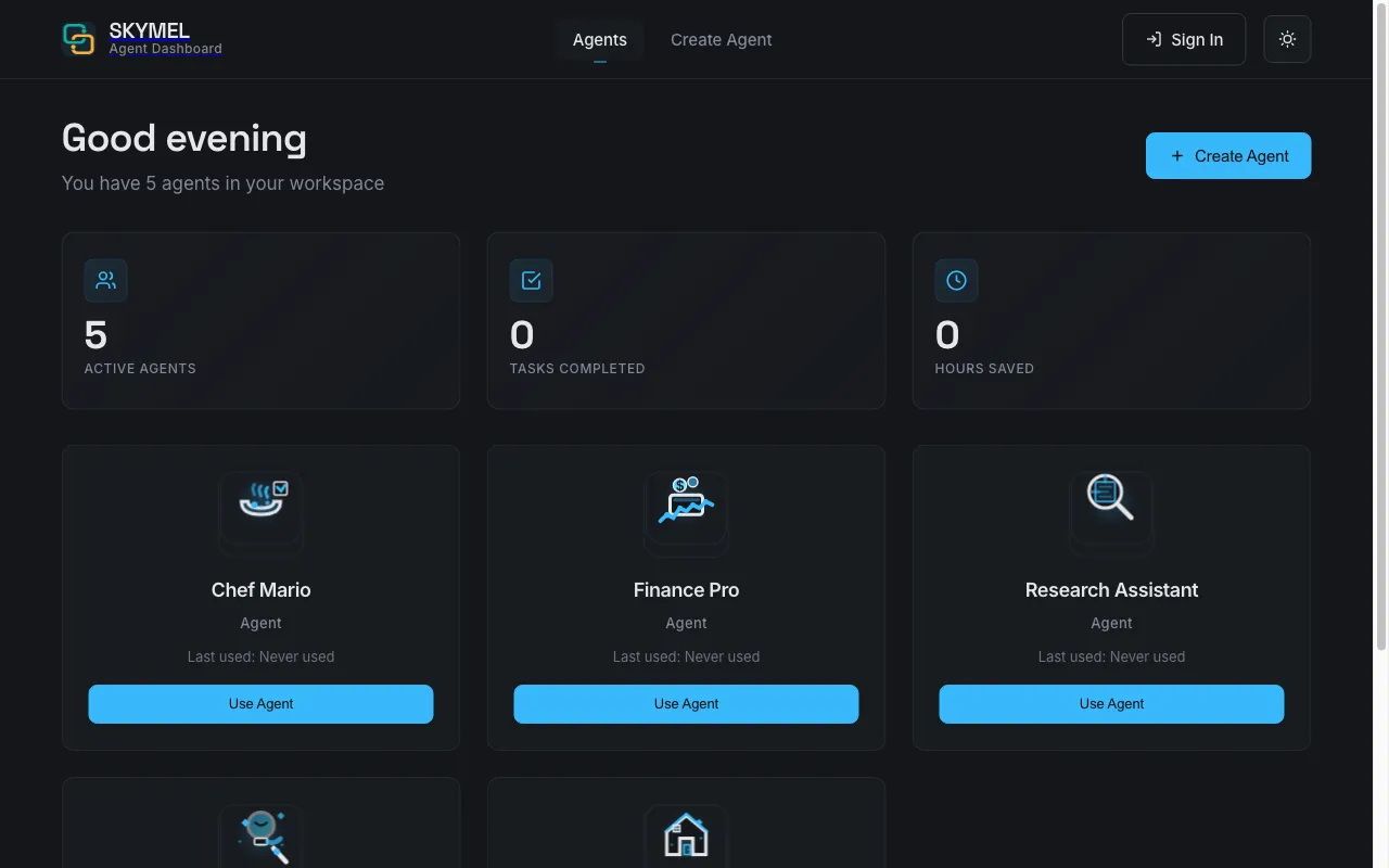 Skymel' ARIA (Beta) — preview screenshot