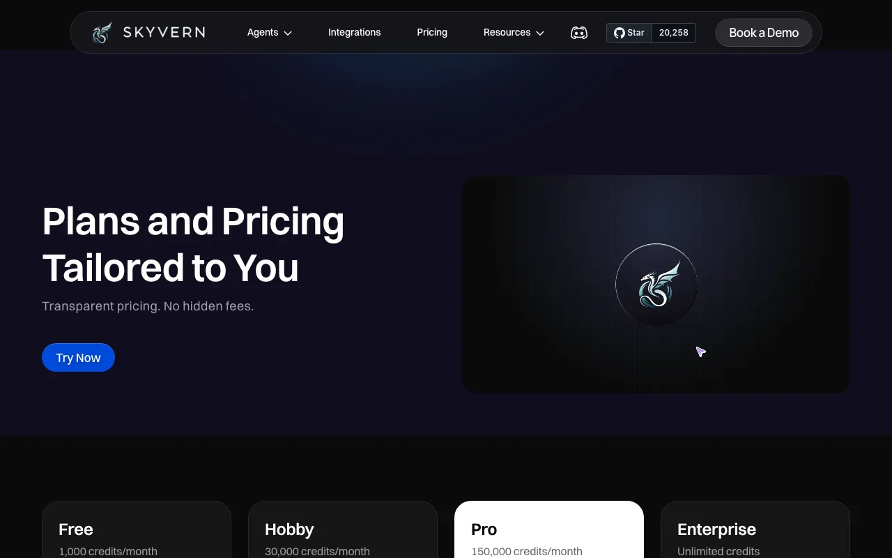 Skyvern — pricing page