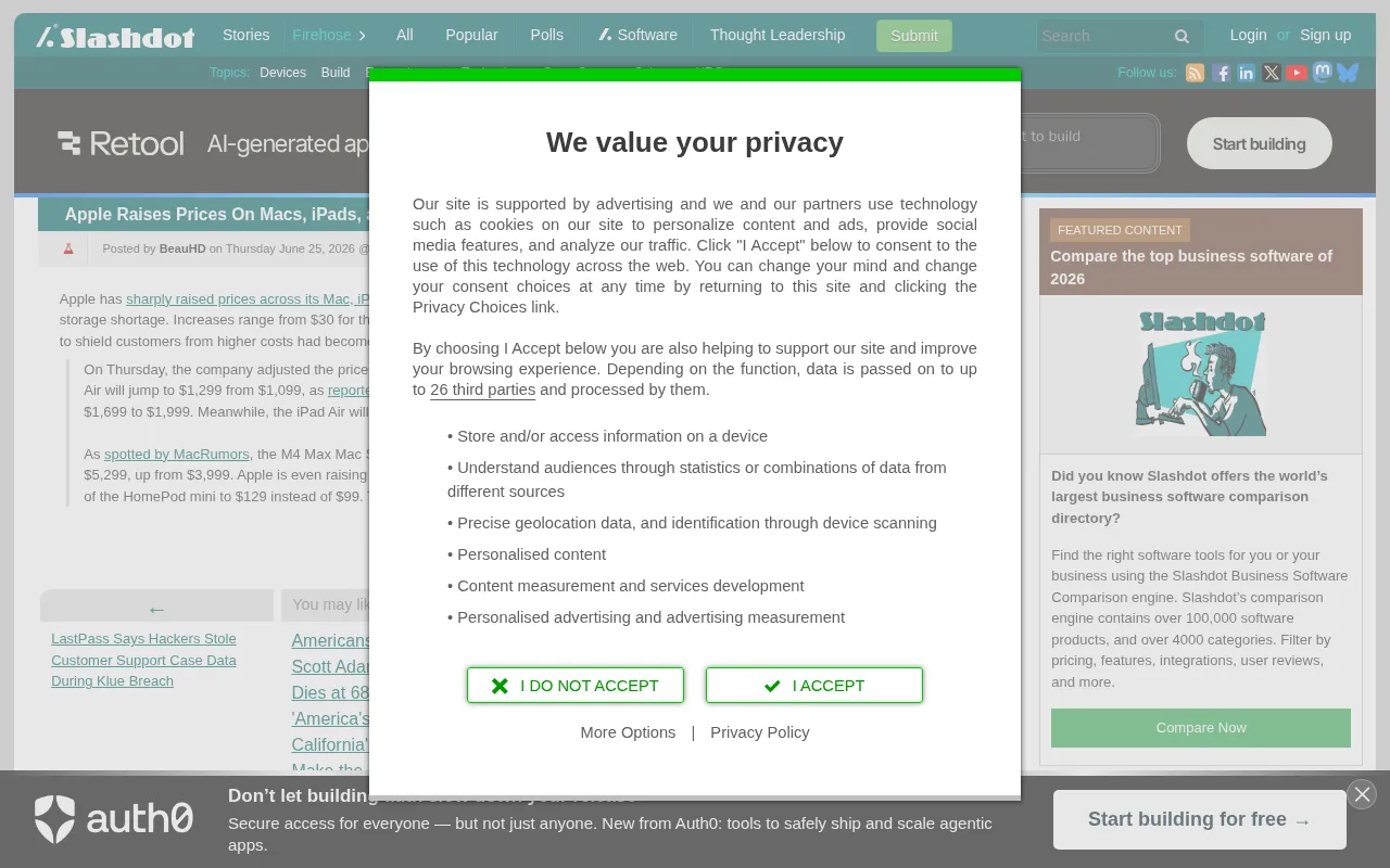 Slashdot — pricing page