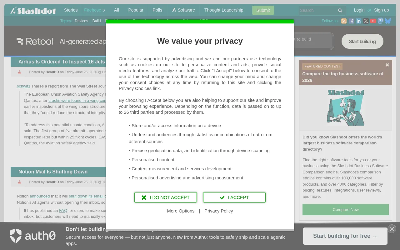 Slashdot — preview screenshot