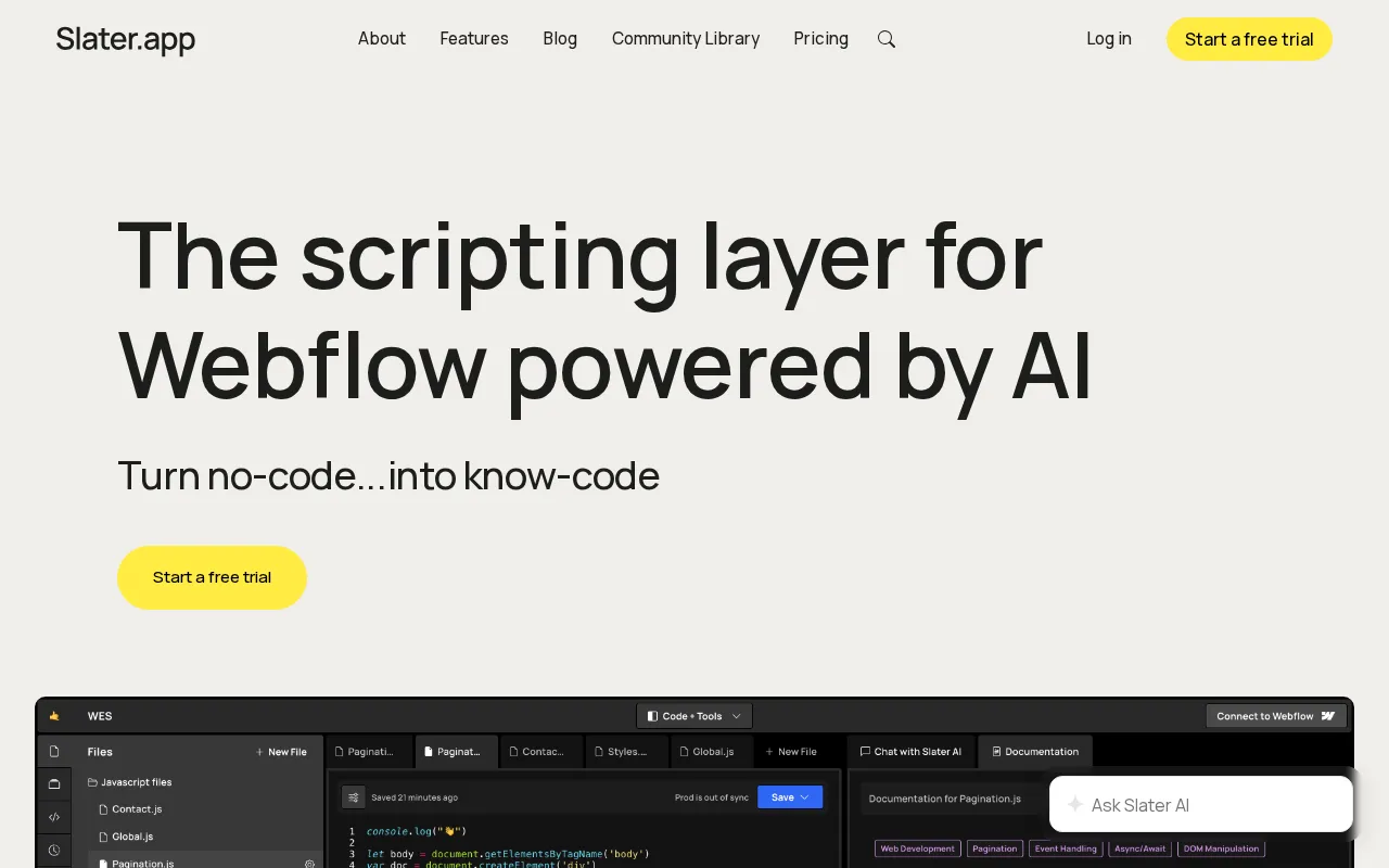 Slater — preview screenshot