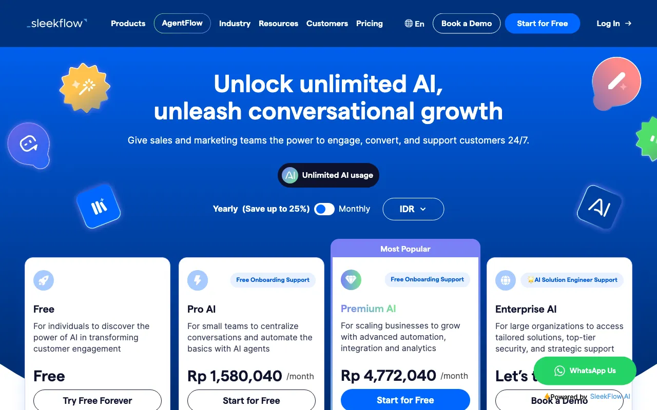 SleekFlow — pricing page