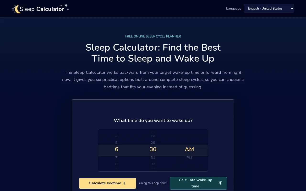 Sleep Calculator — preview screenshot