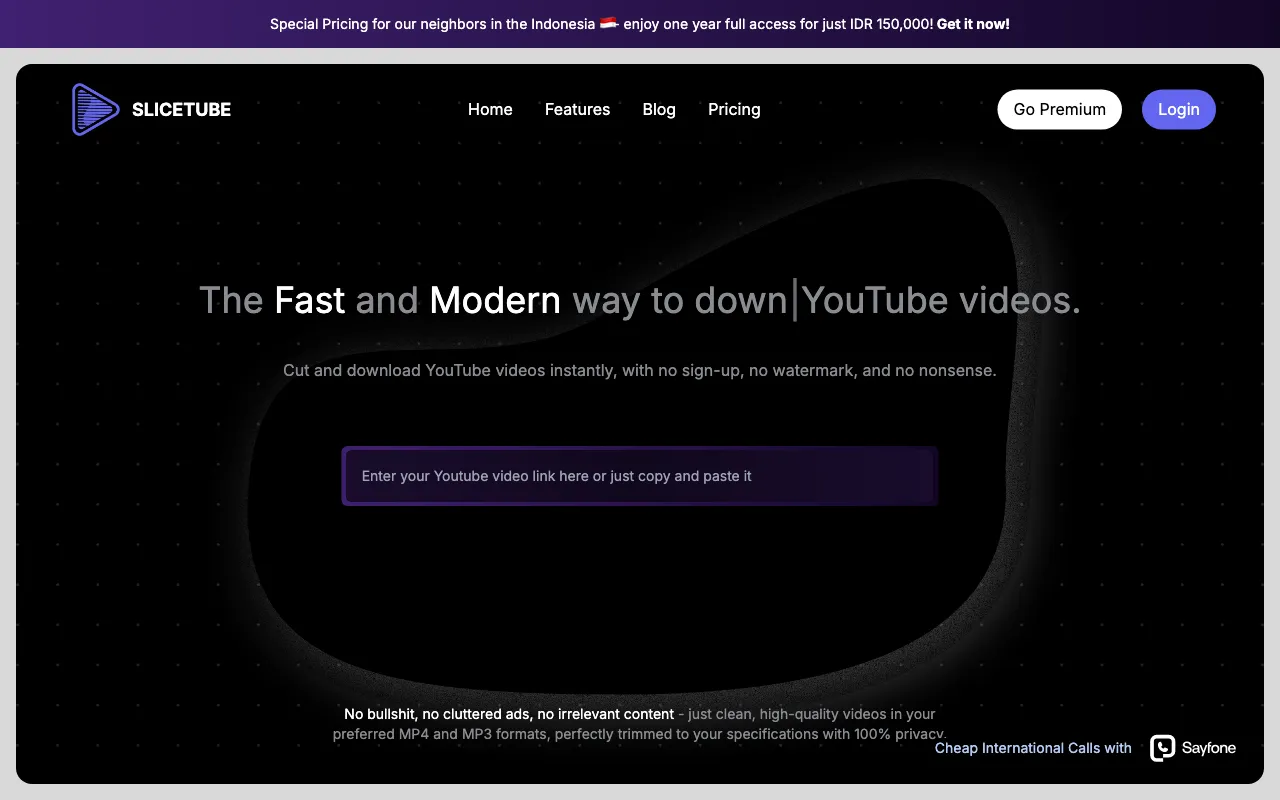 SliceTube — preview screenshot