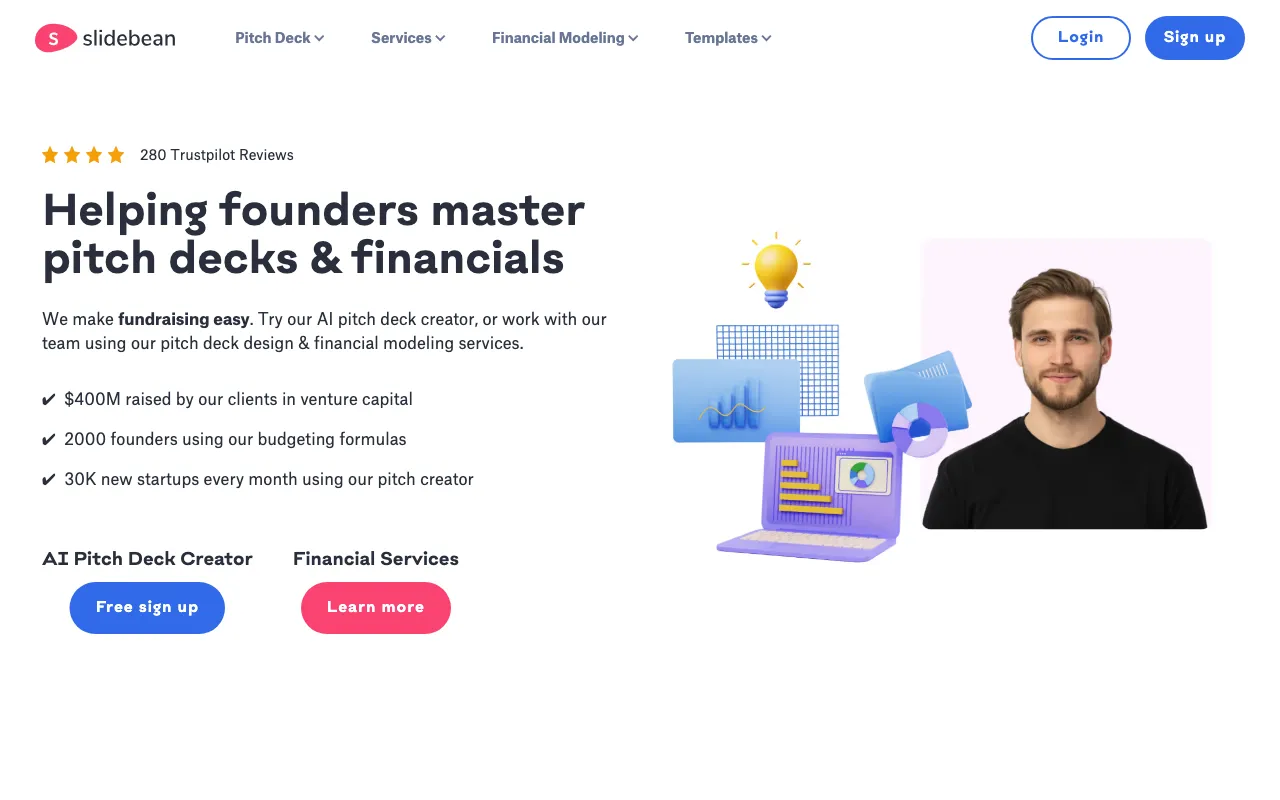 Slidebean Founder Platform — preview screenshot