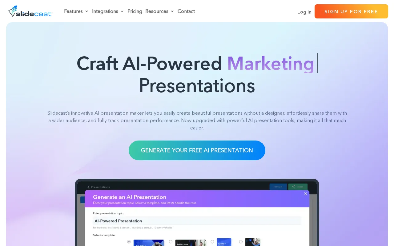 Slidecast — preview screenshot