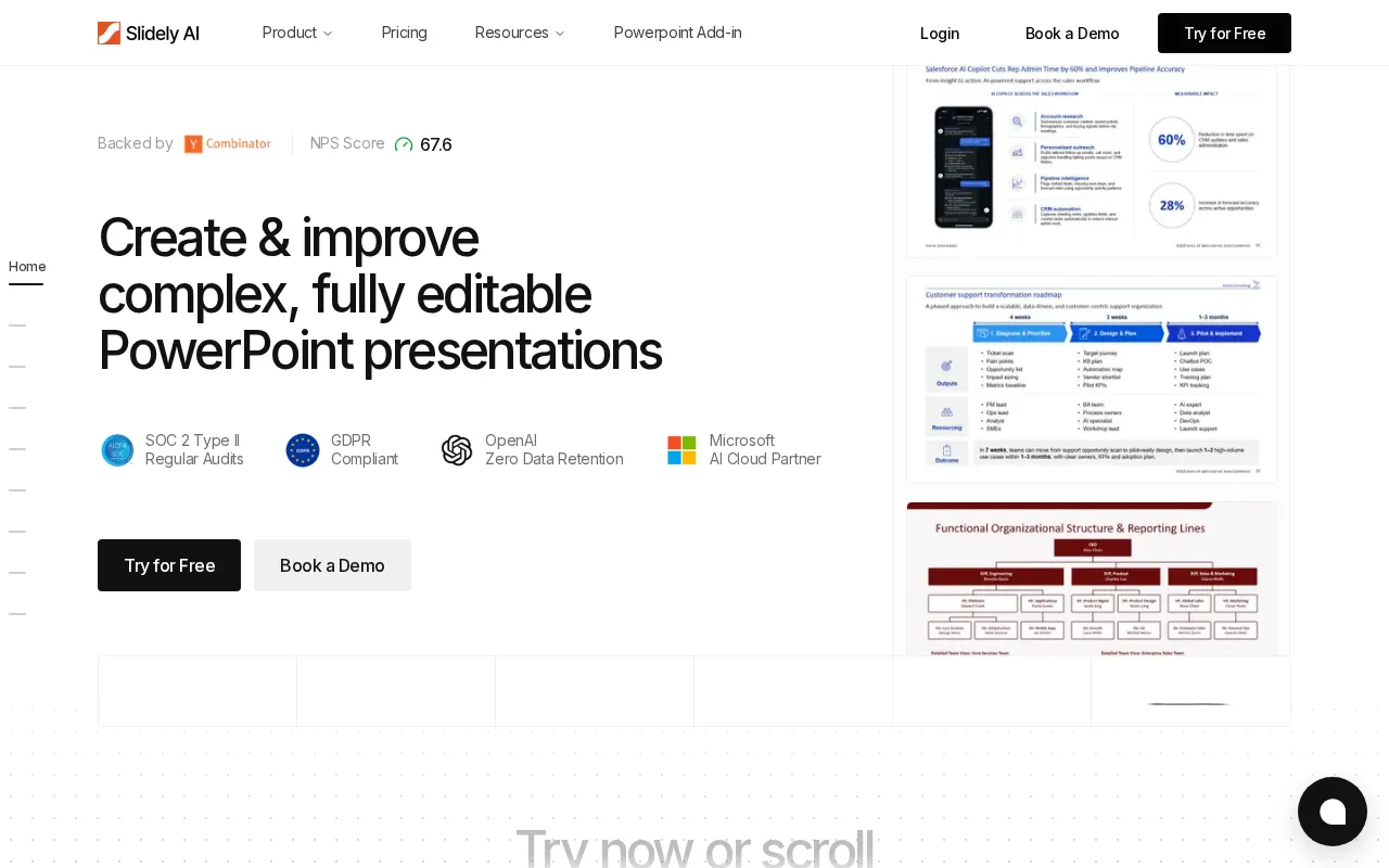 Slidely AI (backed by YC) — preview screenshot