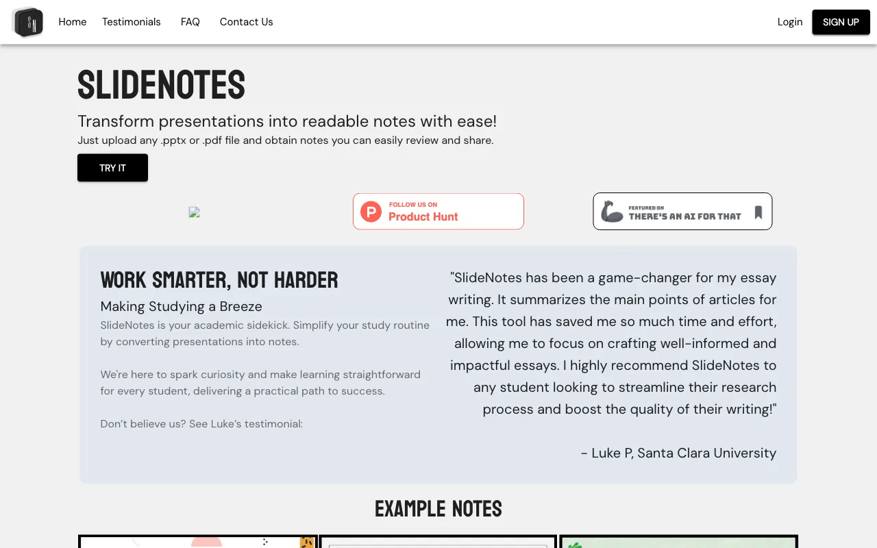 SlideNotes — preview screenshot