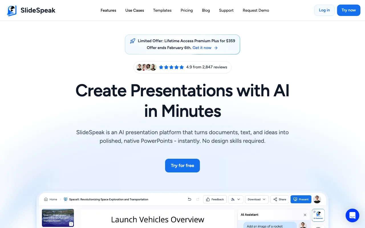 SlideSpeak — preview screenshot