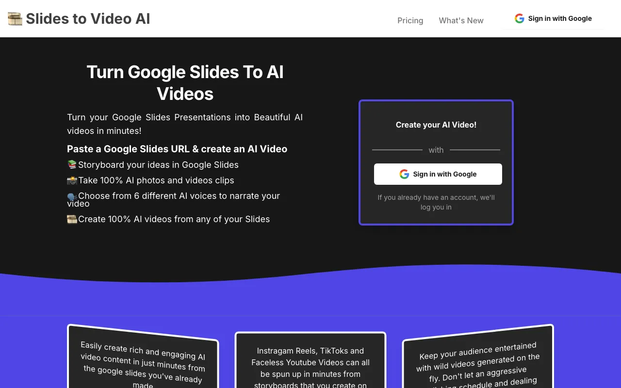 Slides To Videos - AI Video Creator — preview screenshot