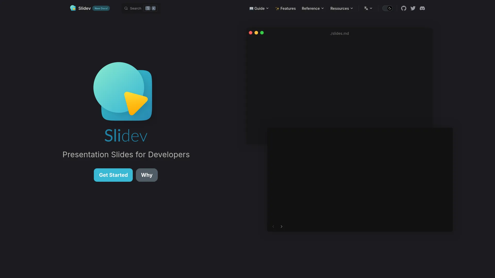 Slidev — preview screenshot