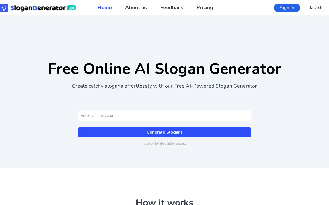 SloganGenerator.ai — preview screenshot