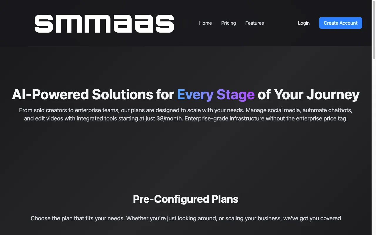 SMAAS — pricing page