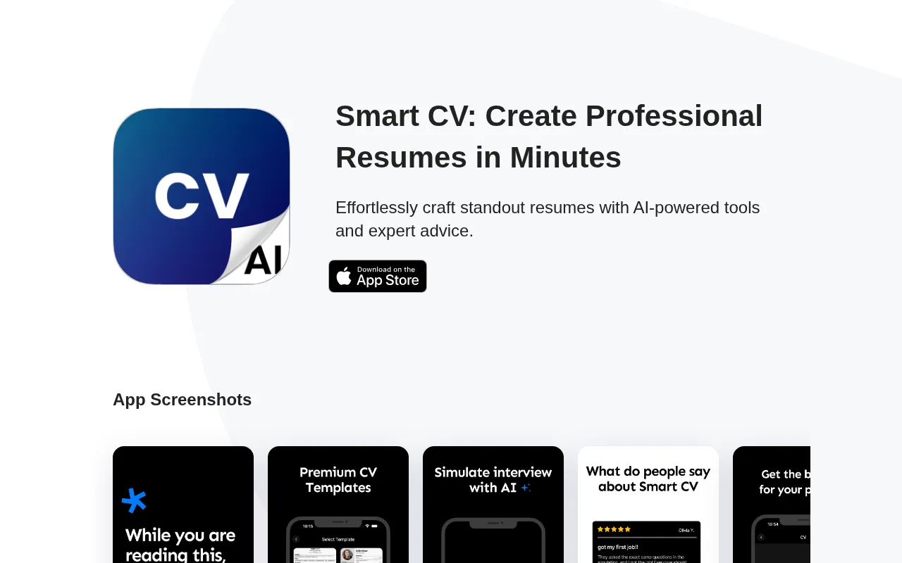 Smart CV — preview screenshot