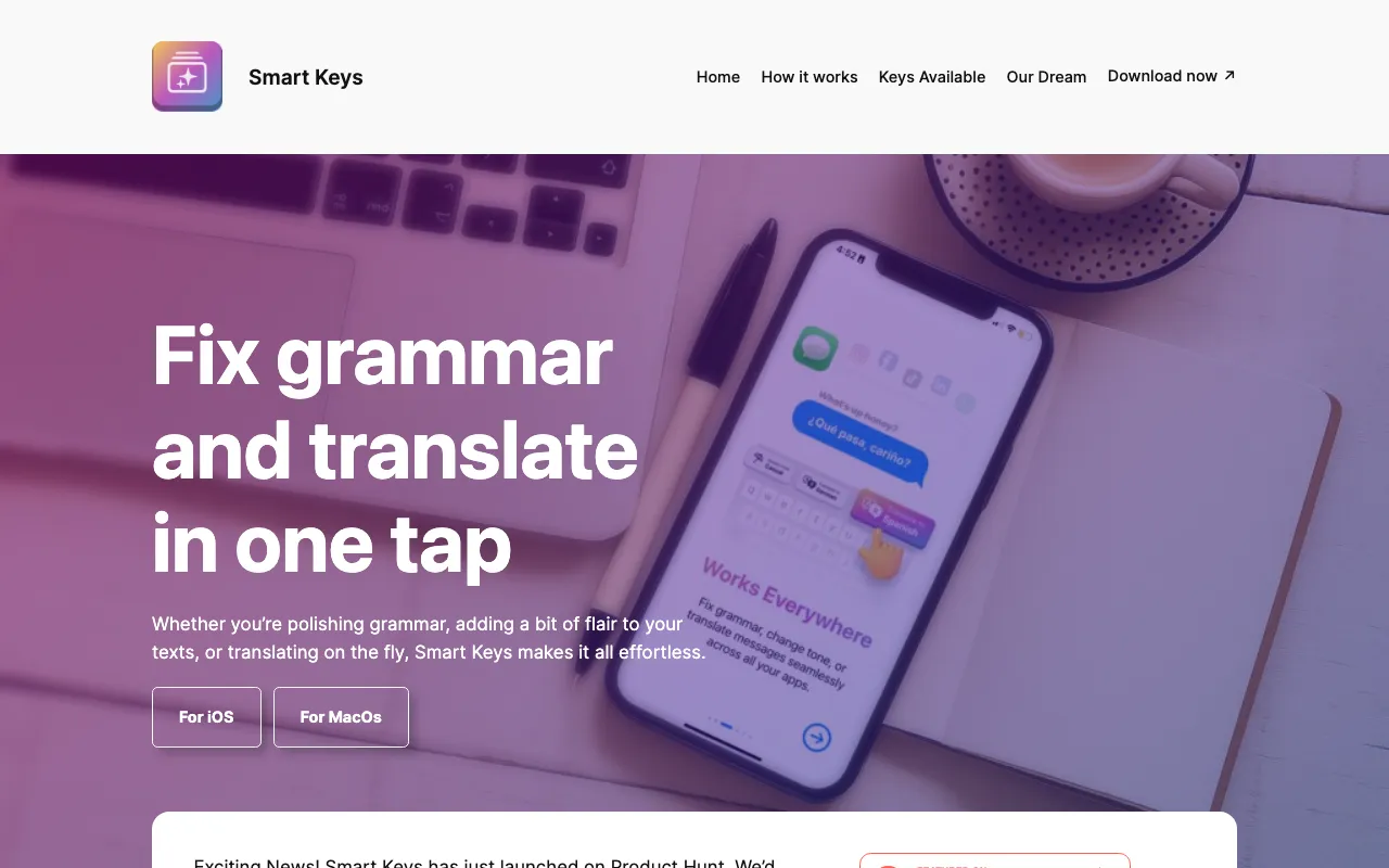 Smart Keys for iOS — preview screenshot