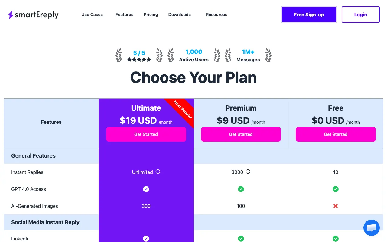 SmartEReply — pricing page