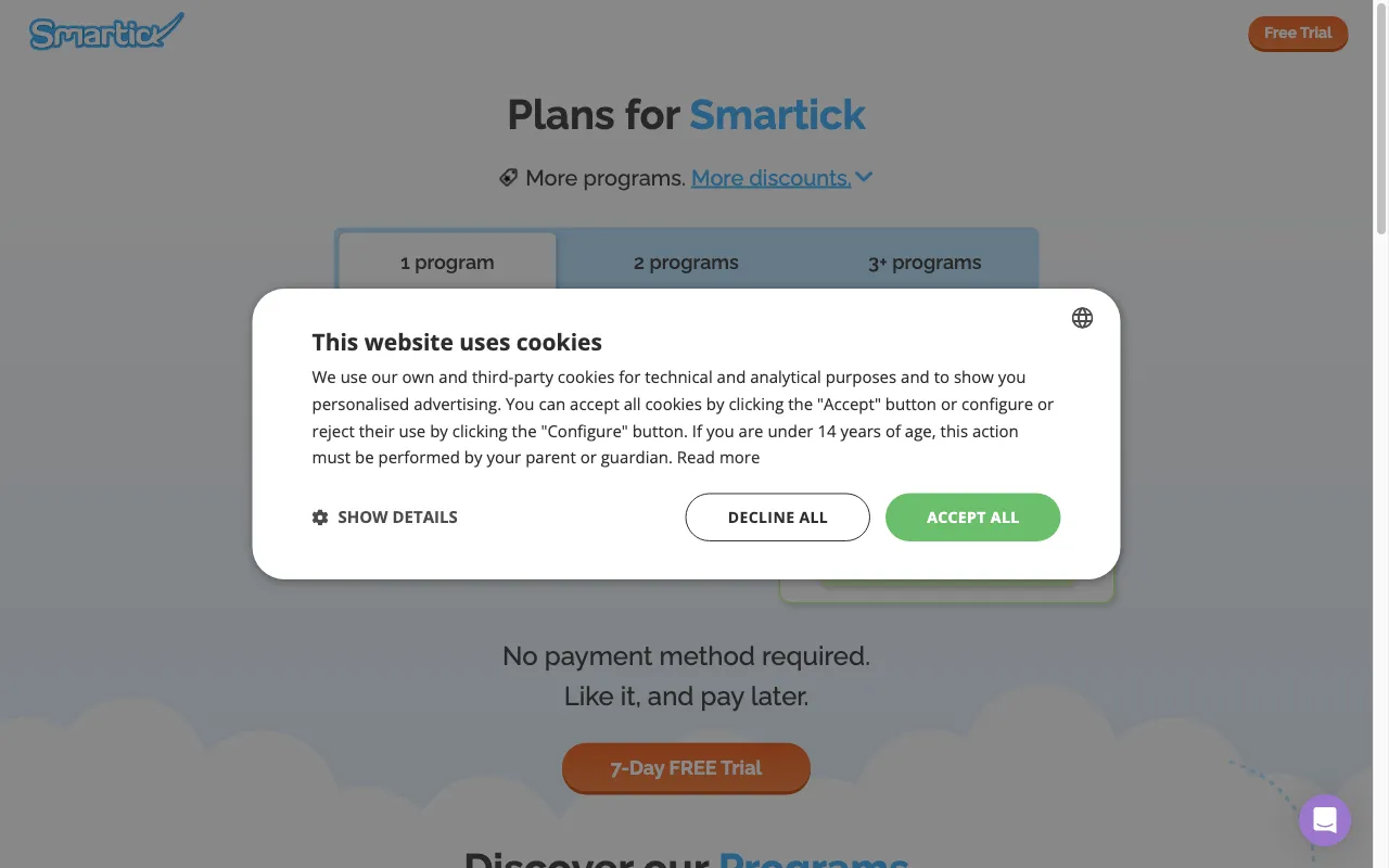 smartick.es — pricing page
