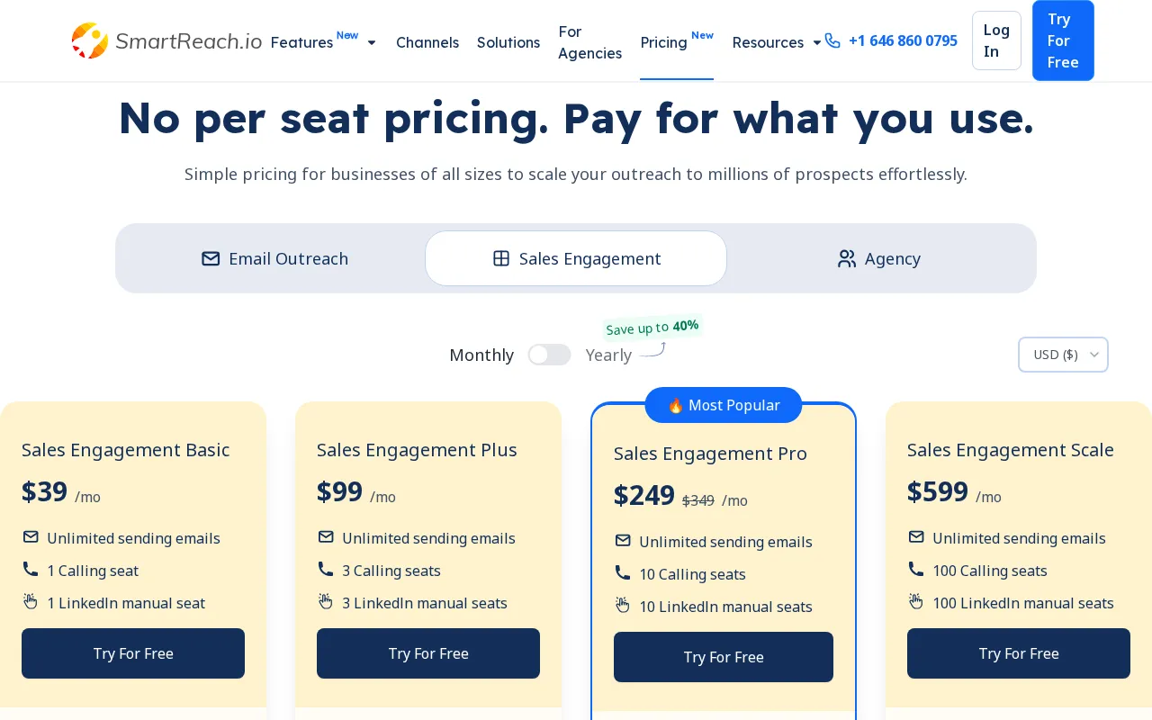 Smartreach — pricing page