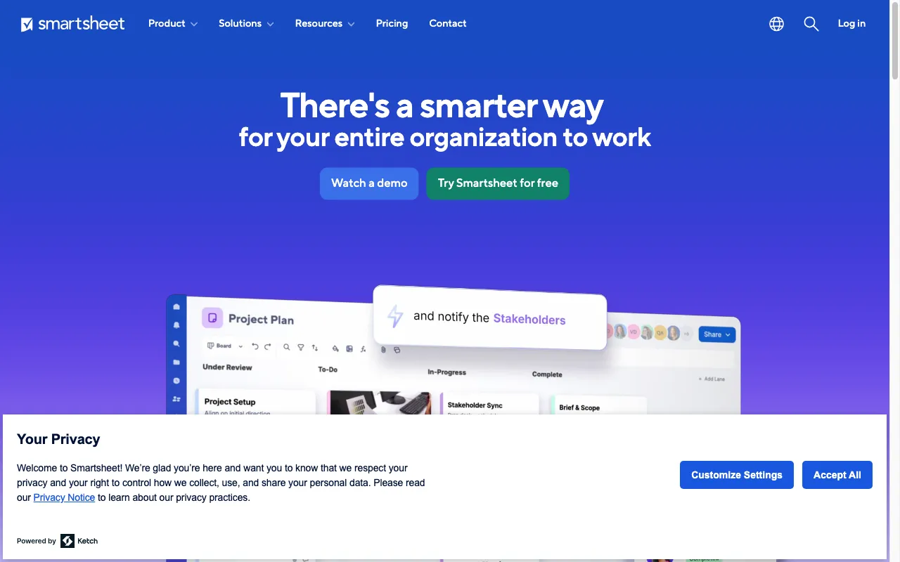 Smartsheet — preview screenshot