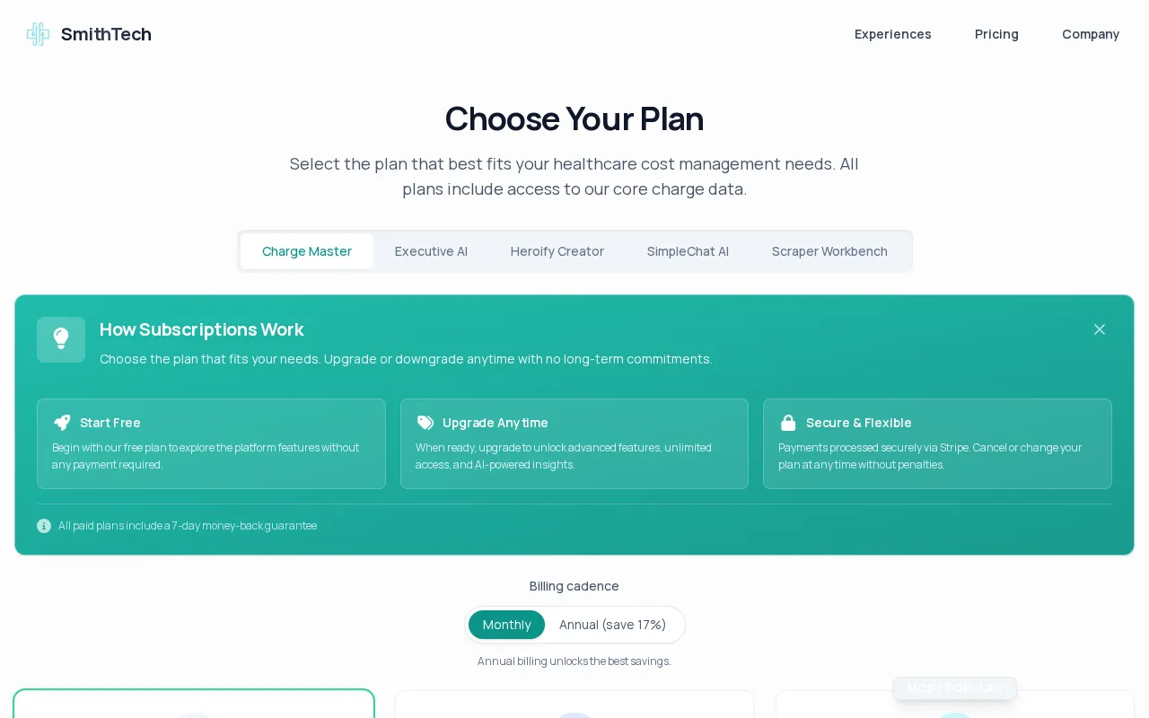 Smith Tech Solutions — pricing page