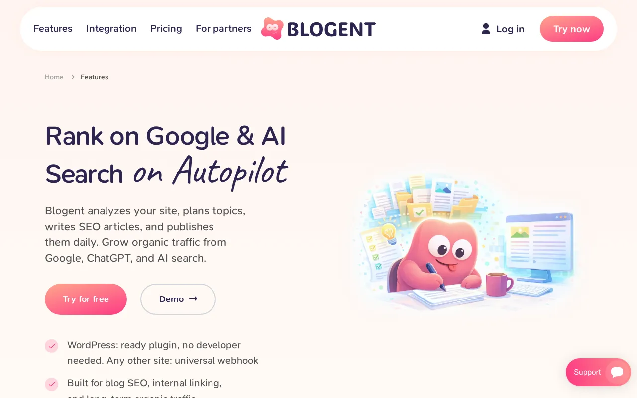 Blogent — preview screenshot