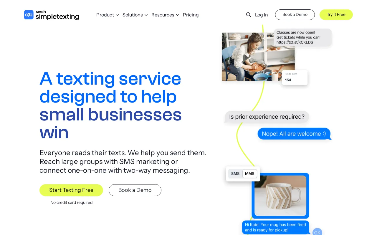 SMS Marketing & Text Marketing Services – Try It For Free — preview screenshot
