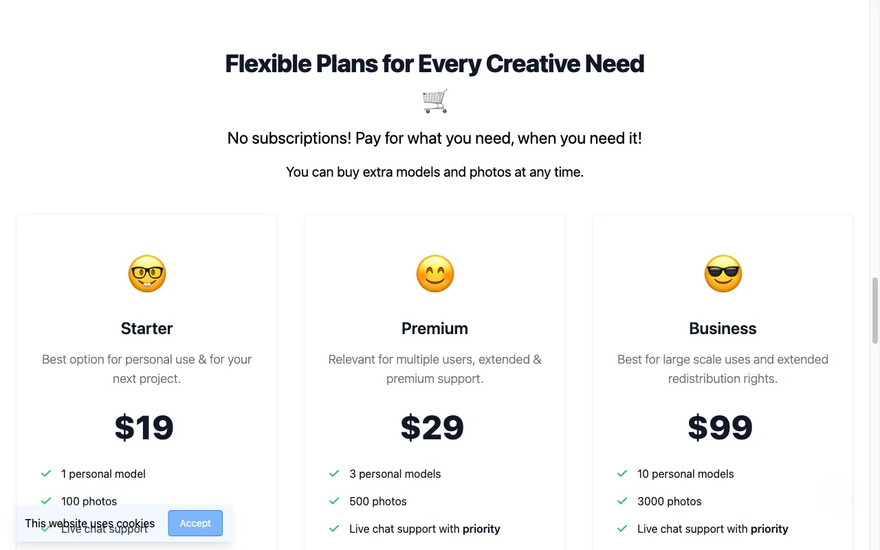 SnapFusion.AI — pricing page
