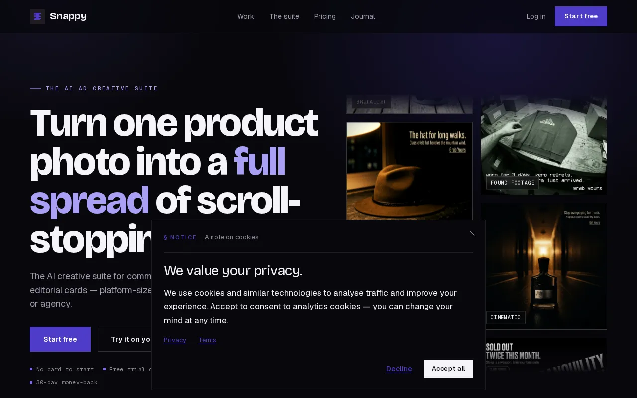 Snappy Ads — preview screenshot