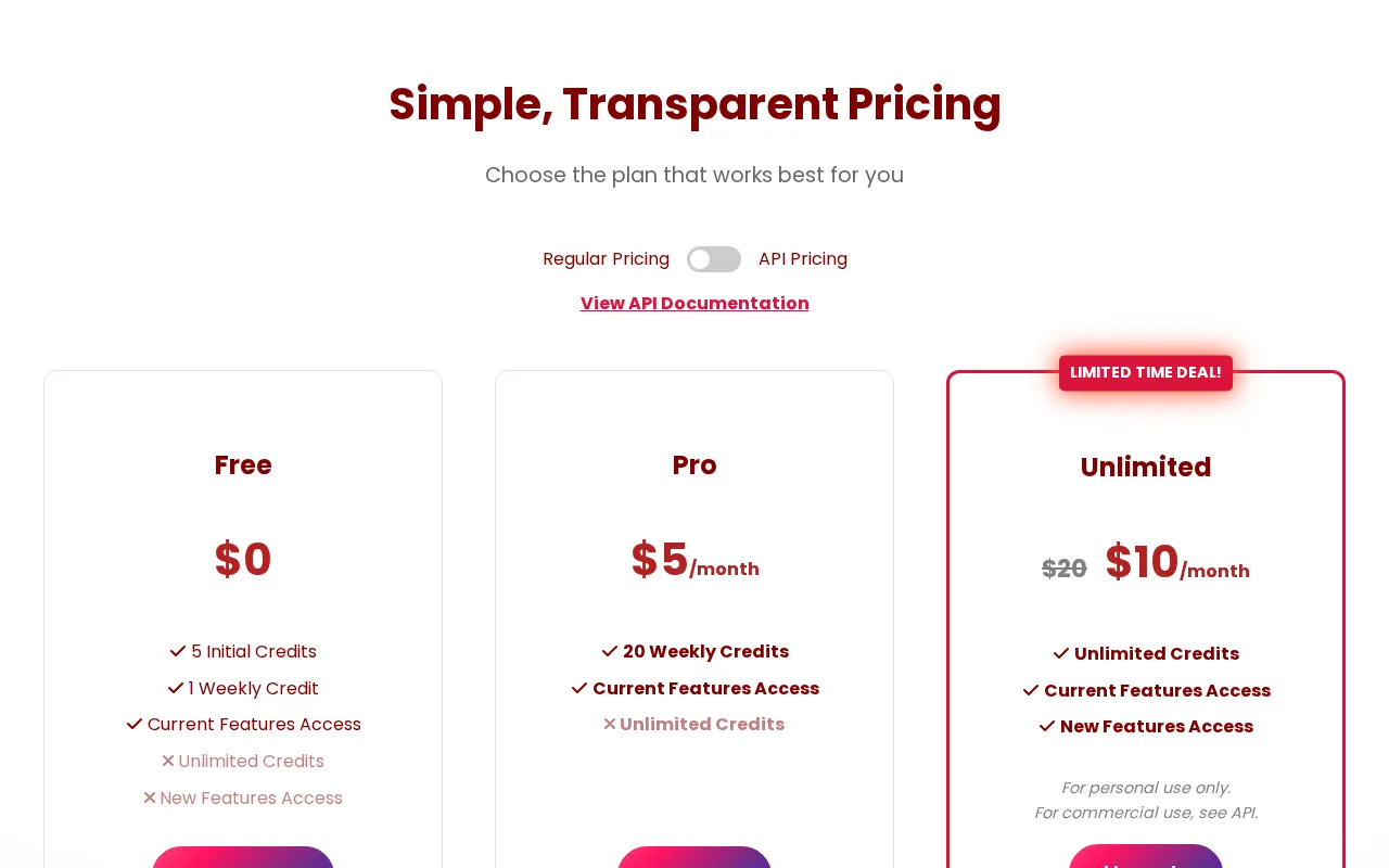 SnapSummary — pricing page