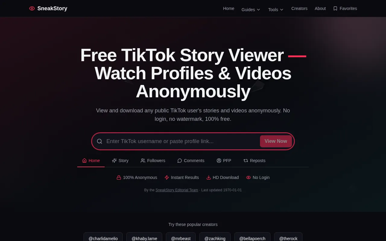 SneakStory — preview screenshot