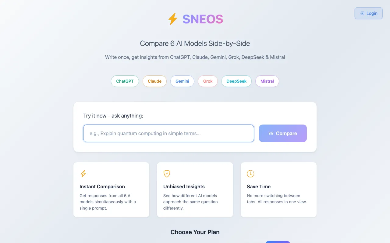 Sneos — preview screenshot
