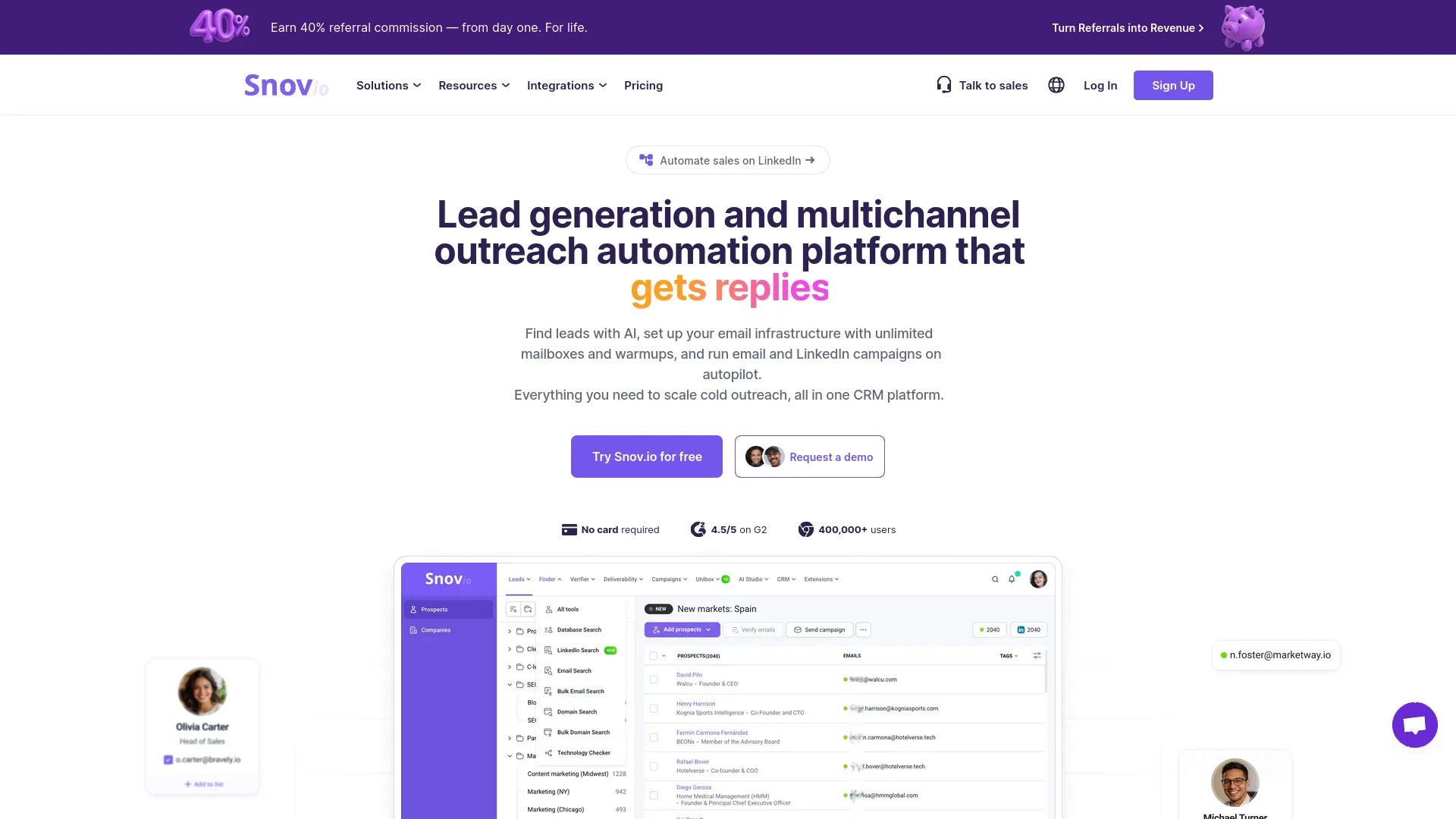 Snov.io — preview screenshot