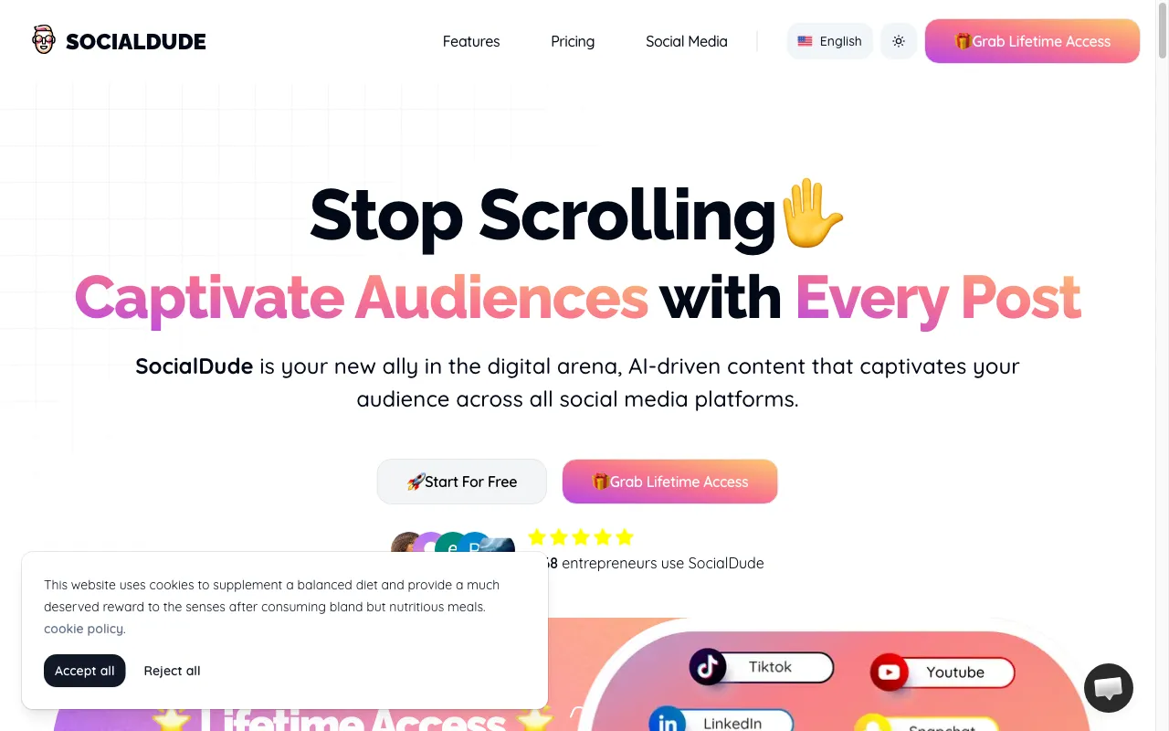 Socialdude.ai — preview screenshot