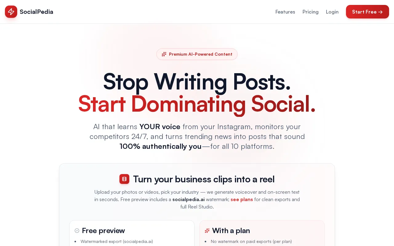 SocialPedia — preview screenshot