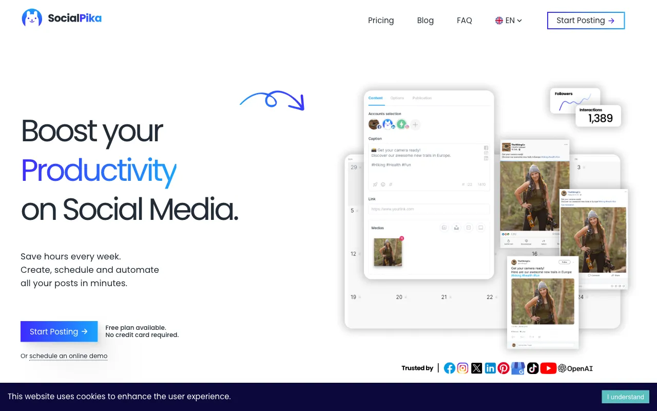 SocialPika — preview screenshot